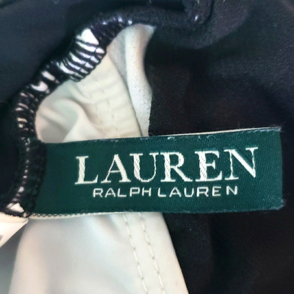 Lauren Ralph Lauren Black Bel Aire Colorblocked Tummy Control Swimsuit Size 2 - Picture 3 of 6
